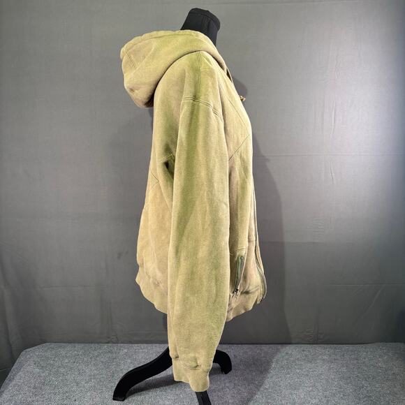 VTG 686 Hoodie Men’s L Y2K Logo Snowboard Ski Zip Pockets Gorpcore Olive Green - Picture 4 of 13